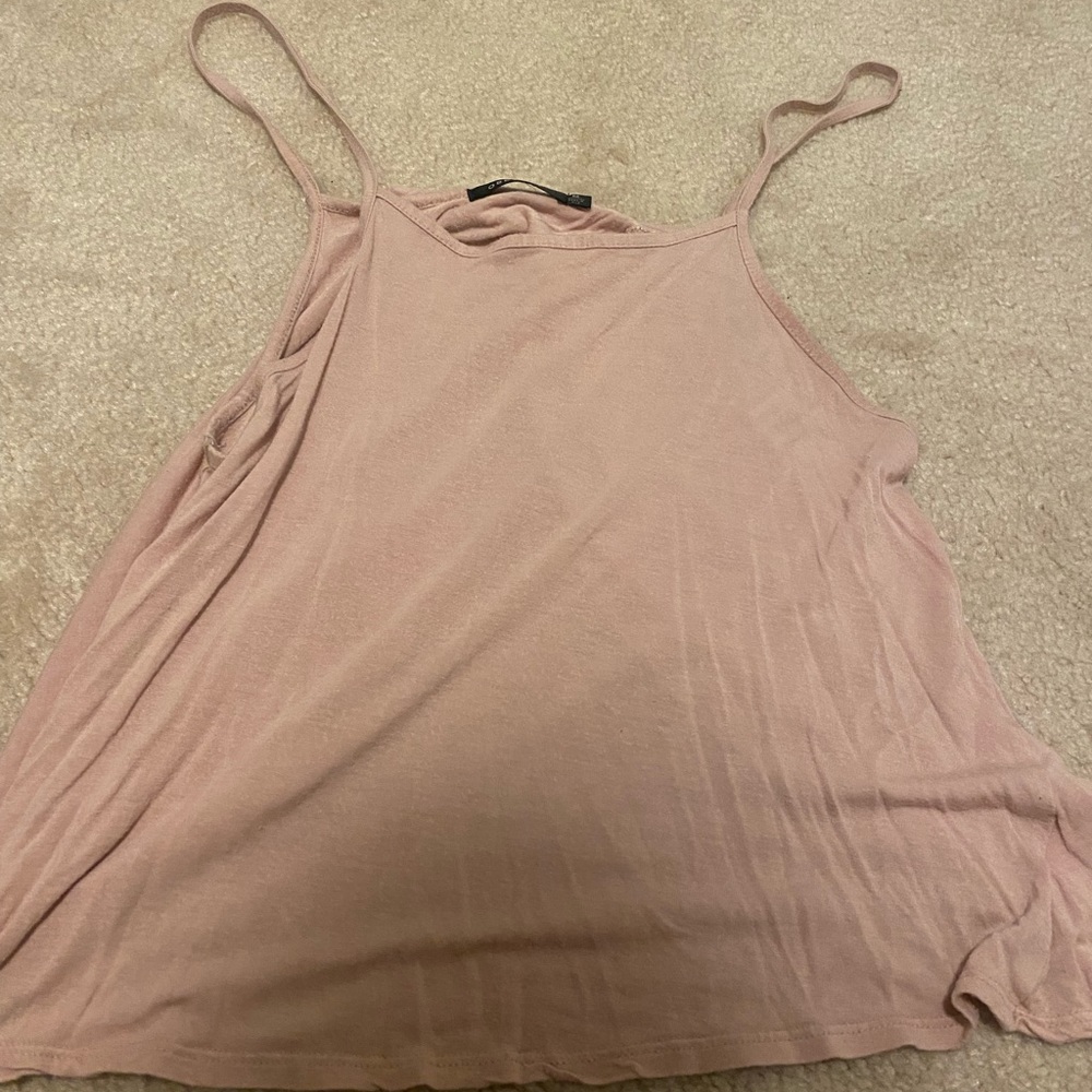 Spaghetti strap open back shirt